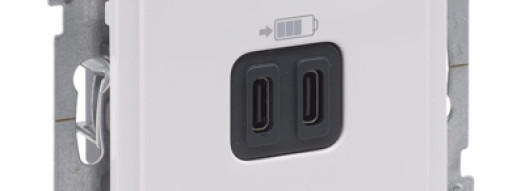 Розетка USB Type C+C 3A 15W - Suno - белый