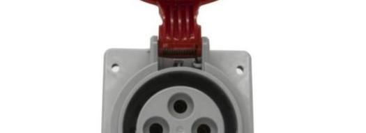 Встраиваемая наклонная розетка 3К+З 32А 380В IP44 - P17 Tempra Pro