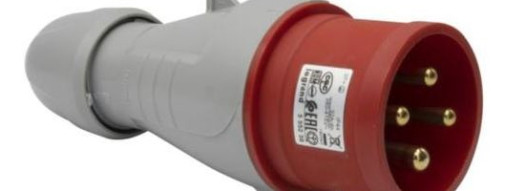 Прямая вилка 3K+З 16А 380В IP44 - P17 Tempra Pro