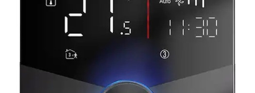 Термостат для 2 трубных фанкойлов - черный