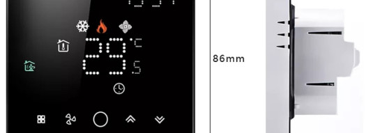 Термостат для 2 трубных фанкойлов BT02 - черный