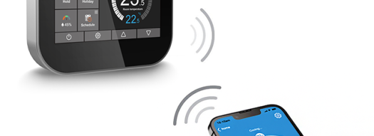 Термостат для фанкойлов с WiFi - черный/серебристый