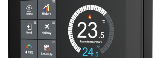 Термостат для электрических теплых полов с WIFI - черный