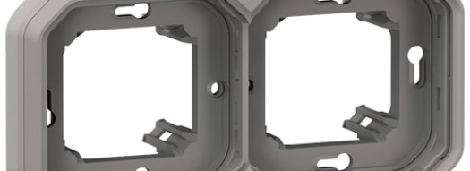 Рамка 2 поста, горизонтальная - Plexo IP55 - серый