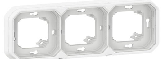 Рамка 3 поста, горизонтальная - Plexo IP55 - белый